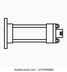 Outline FB cylinder vector icon