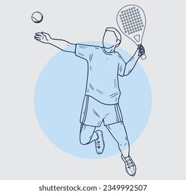 Hombre jugando padel tenis 133312 Vector en Vecteezy