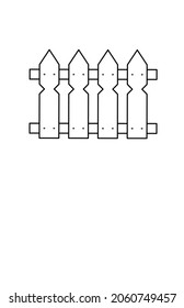 Outline Fence icon vector isolated on white background.thin line fence icon