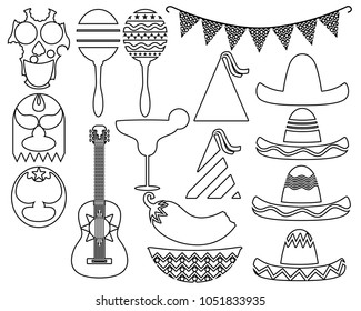 Outline fiesta designs.