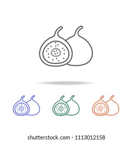 Outline Fig icon. Elements of fruits and vegetables in multi colored icons. Premium quality graphic design icon. Simple icon for websites, web design, mobile app on white background