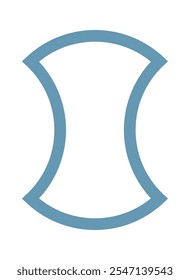 Outline figured element brutalism shape