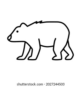 Konkrete Zahlen von Tieren. Vektorsymbol Bär, Eisbär