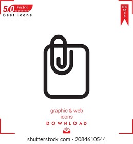 Outline file icon. file icon vector isolated on white background. Graphic design, material-design,  mobile application, logo, user interface. EPS 10 format vector