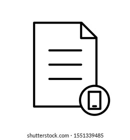 Outline file vector icon editable vector stroke