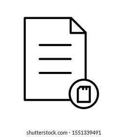 Outline file vector icon editable vector stroke