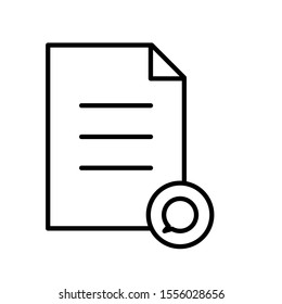 Outline file vector icon editable vector stroke