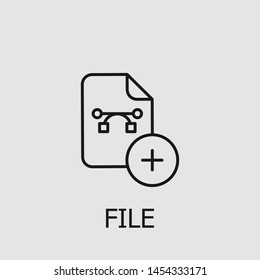 Outline file vector icon. File illustration for web, mobile apps, design. File vector symbol.