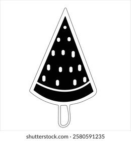 Outline and Filled Ice Cream Bar Illustration