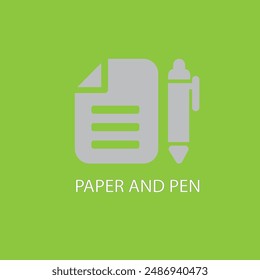 Contorno de Vector relleno Firma de la oficina de escritura pad icono de Vector . aislado transparente . papel con lápiz nota de contrato de negocios