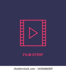 Outline film strip icon.film strip vector illustration. Symbol for web and mobile