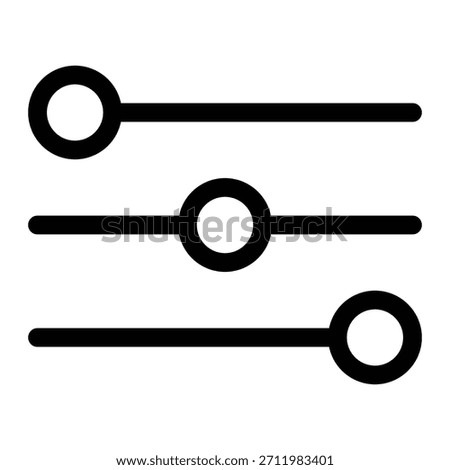Outline filter icon to sort, refine search, and select options