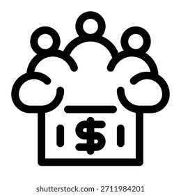 Descrever o ícone do planejador financeiro para consultor, especialista, patrimônio e consultor de orçamento.