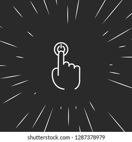 Outline finger click icon illustration isolated vector sign symbol