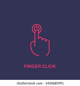 Outline finger click icon.finger click vector illustration. Symbol for web and mobile