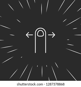 Outline finger swipe icon illustration isolated vector sign symbol