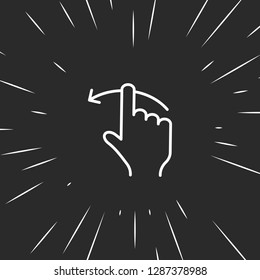 Outline finger swipe icon illustration isolated vector sign symbol