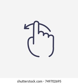 Outline Finger Swipe Icon Illustration Vector Stock Vector Royalty Free