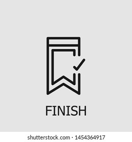 Outline finish vector icon. Finish illustration for web, mobile apps, design. Finish vector symbol.