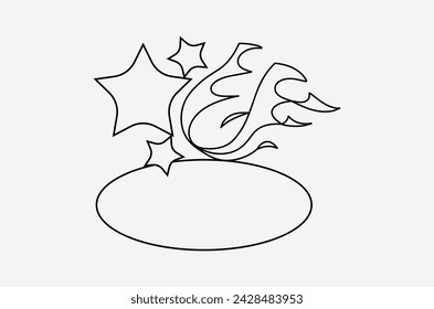 outline fire doodle vector image