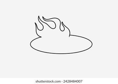 outline fire doodle vector image