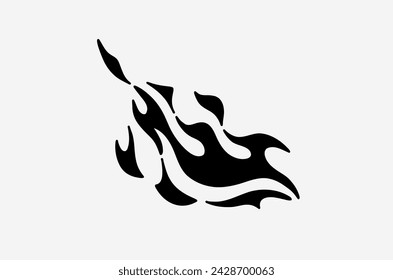 outline fire doodle vector image