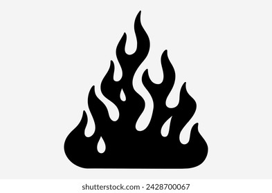 outline fire doodle vector image