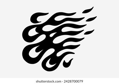 outline fire doodle vector image