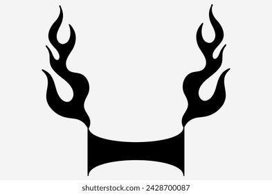 outline fire doodle vector image