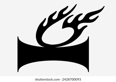 outline fire doodle vector image