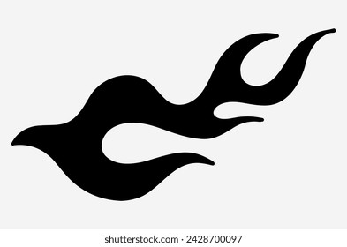 outline fire doodle vector image