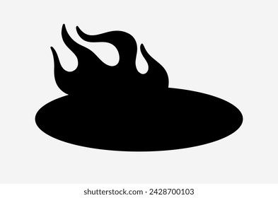 outline fire doodle vector image