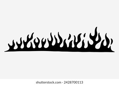 outline fire doodle vector image