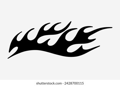 outline fire doodle vector image