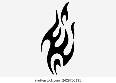 outline fire doodle vector image