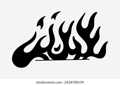 outline fire doodle vector image