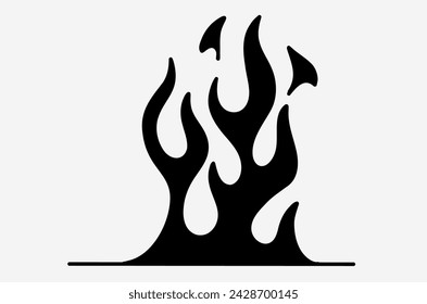 outline fire doodle vector image