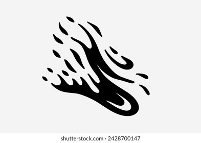 outline fire doodle vector image