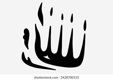 outline fire doodle vector image