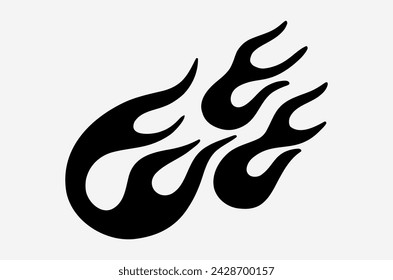 outline fire doodle vector image