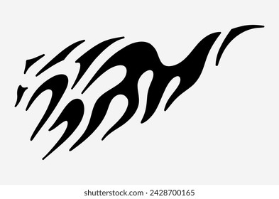 outline fire doodle vector image