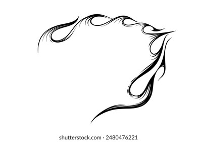 outline fire doodle vector image