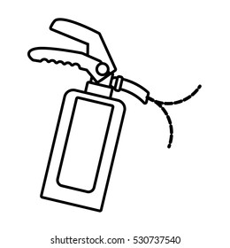 outline fire extinguisher safety security industrial vector illustration eps 10