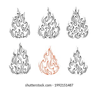 Flames Tattoo Vector Art & Graphics