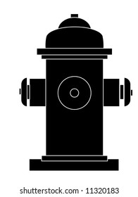 outline of fire hydrant - vector