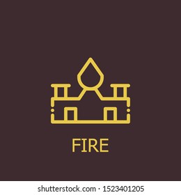 Outline fire vector icon. Fire illustration for web, mobile apps, design. Fire vector symbol.