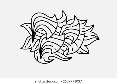 Outline Fire Vector Image for any size ideal for advertising and posters, personal project or t-shirts, mugs, books, logos, etc.