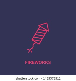 Outline fireworks icon.fireworks vector illustration. Symbol for web and mobile