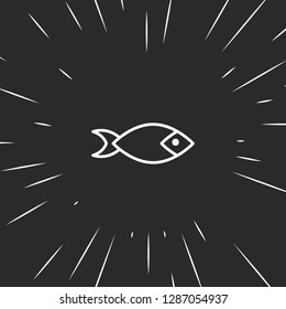 Outline fish icon illustration isolated vector sign symbol