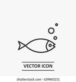 Outline fish   icon illustration vector symbol